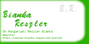 bianka reszler business card